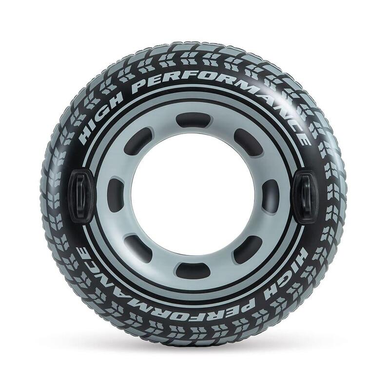 Monster Truck Inflatable Swim Ring 45" - Grey/Black