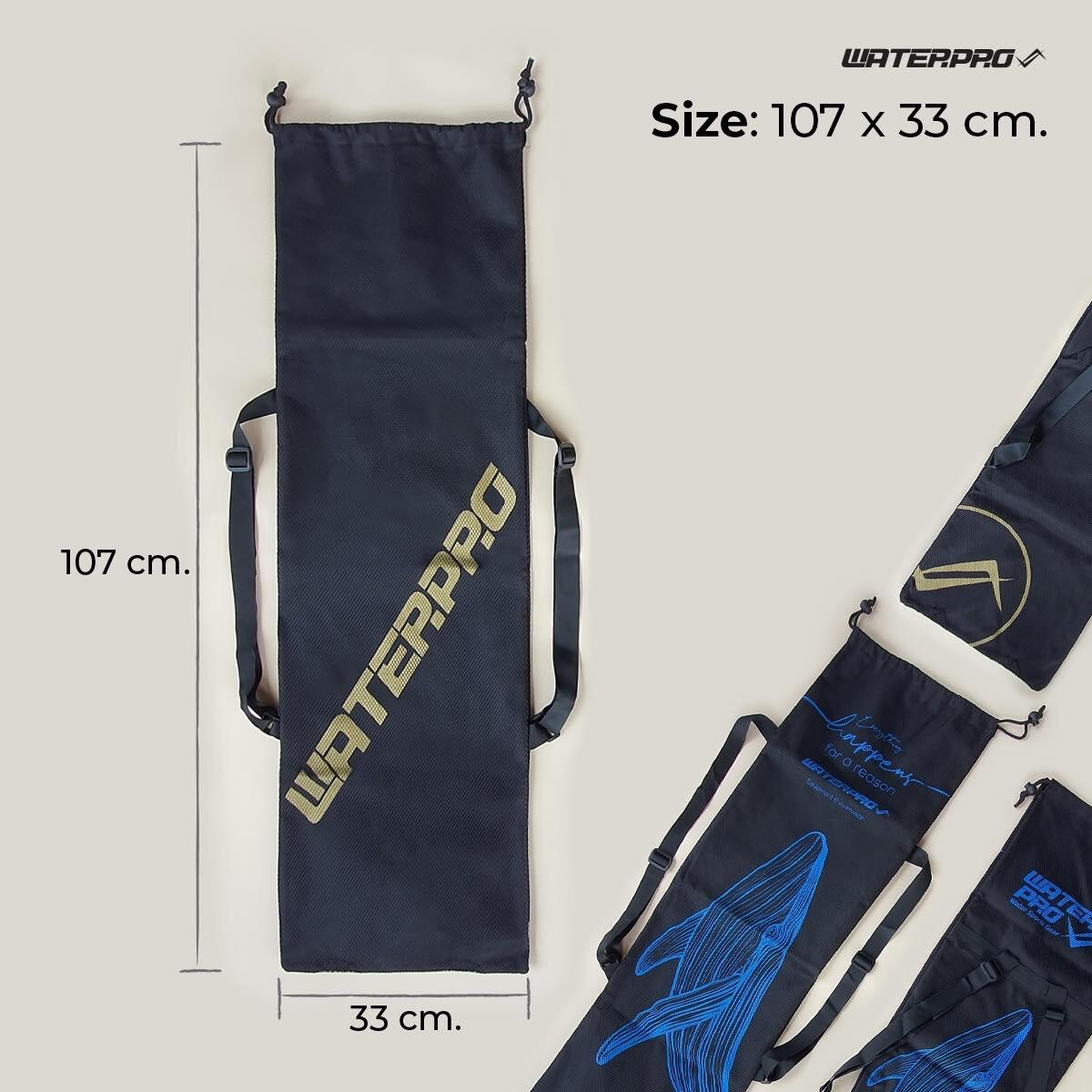 HIGHLANDER Diver's Thigh Pocket - Black Nylon Glue-On Utility Pocket For Wet/Dry Suits, With D-Rings & Drain Grommets