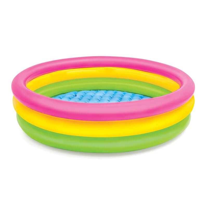 Sunset Glow Inflatable Swimming Pool 45" X 10" - Green/Yellow/Pink