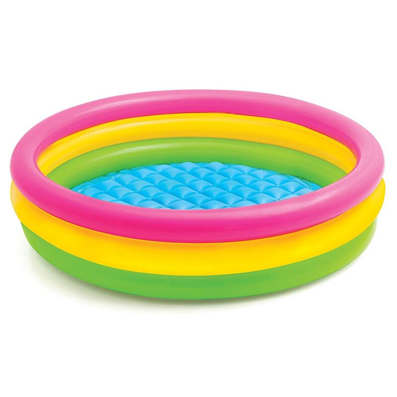 Sunset Glow Inflatable Swimming Pool 58" X 13" - Green/Yellow/Pink