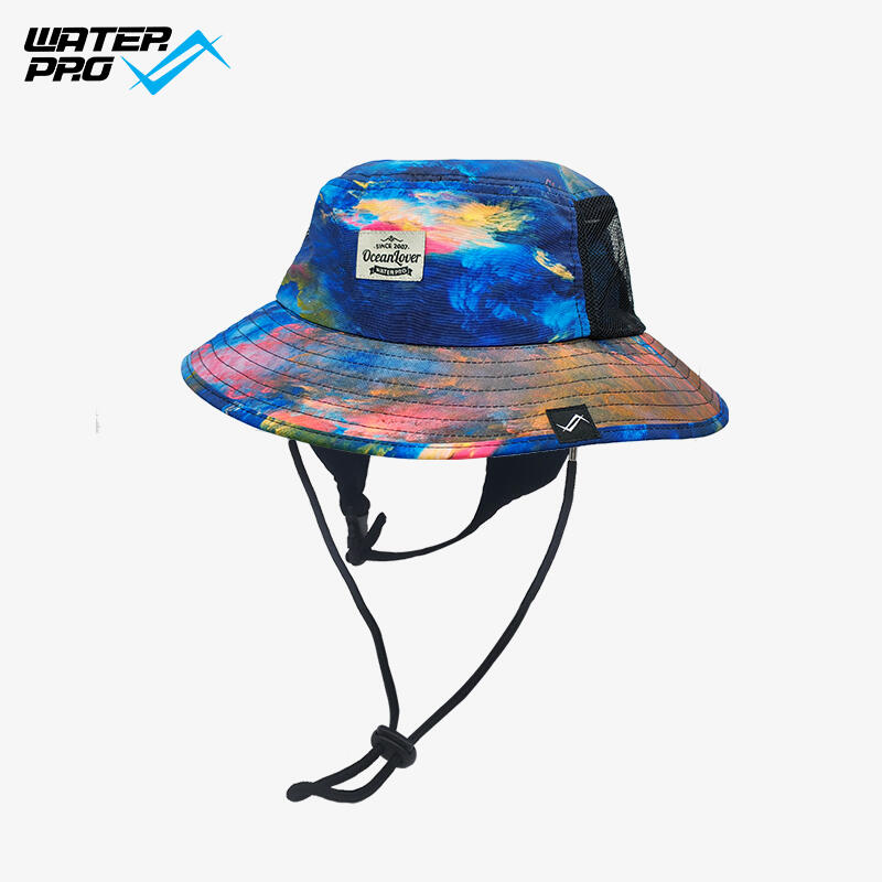 戶外攀石防UV防曬帽 - 藍色, 彩色