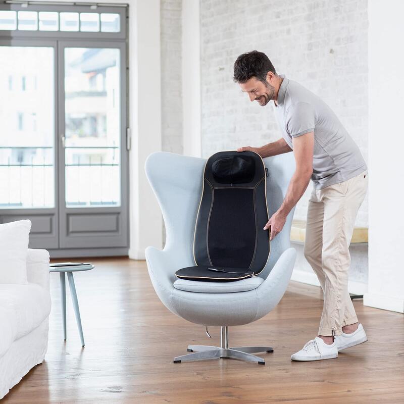medisana MCN Shiatsu Support de massage dos et nuque 3 niveaux d'intensité