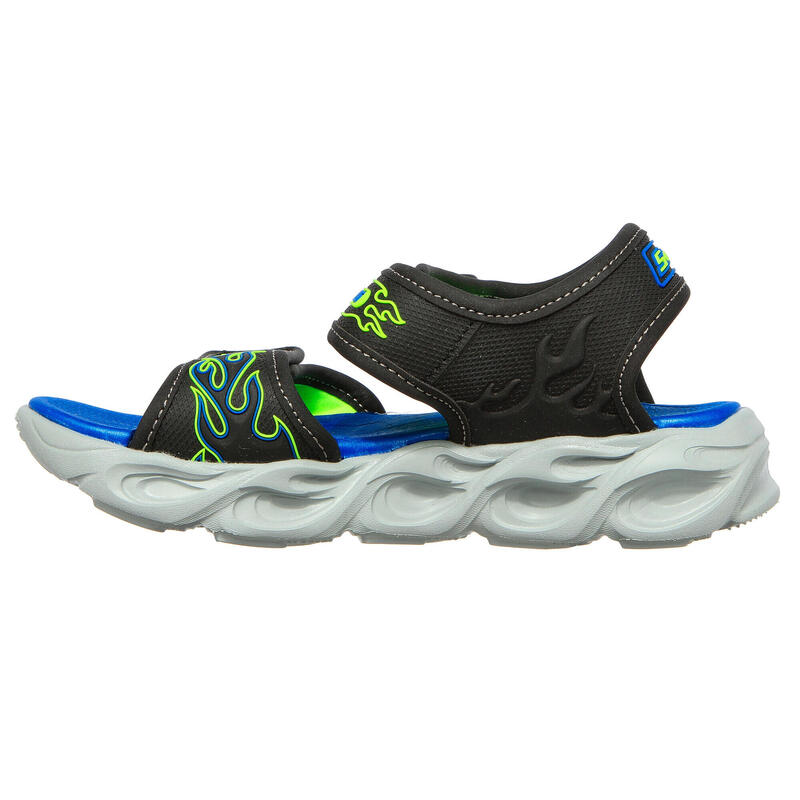 SKECHERS Enfants THERMO-SPLASH HEAT-FLO Sandales Noir / Bleu / Lime