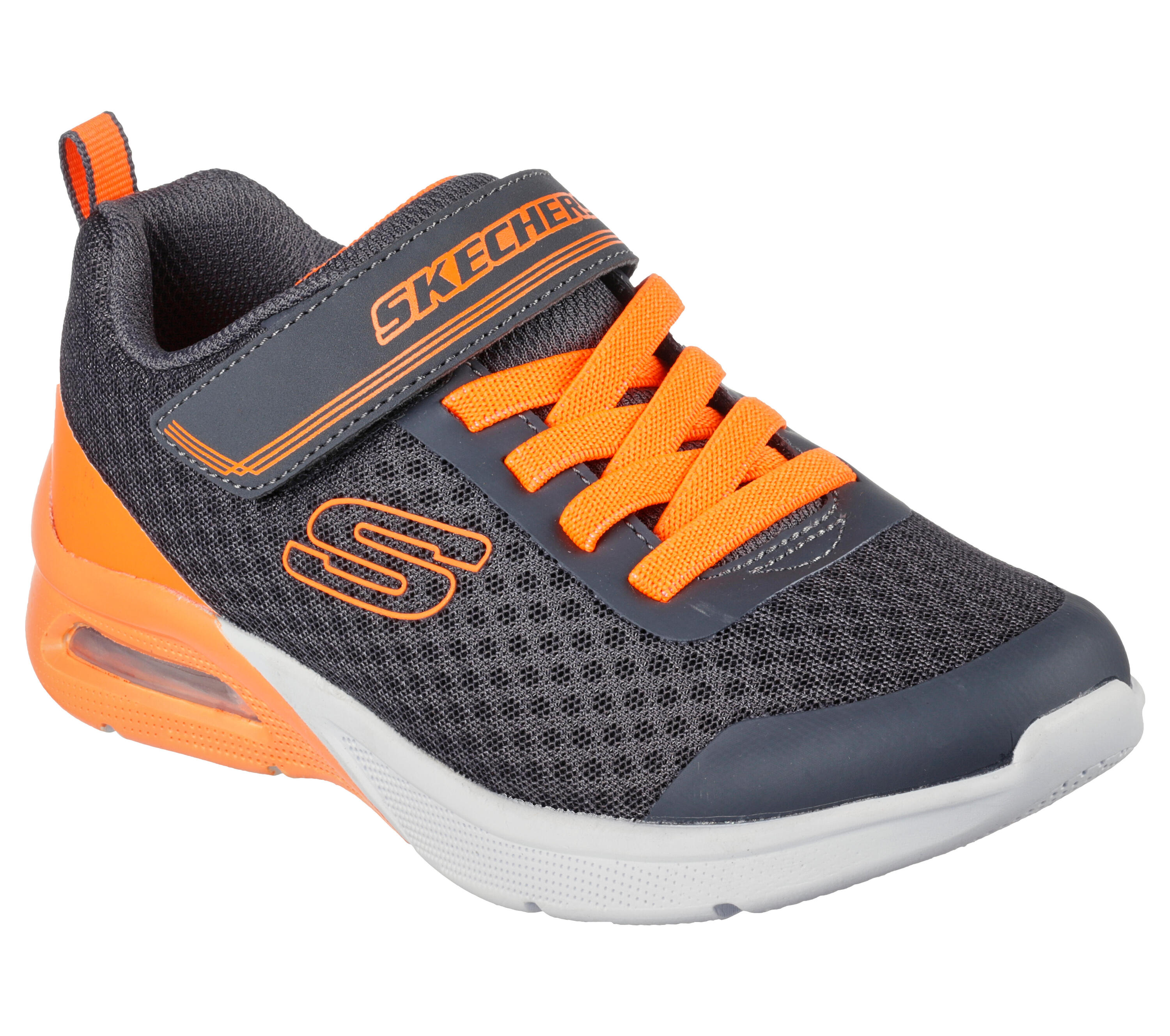 SKECHERS Enfants MICROSPEC MAX GORVIX Sneakers Gris foncé / Orange 1/7