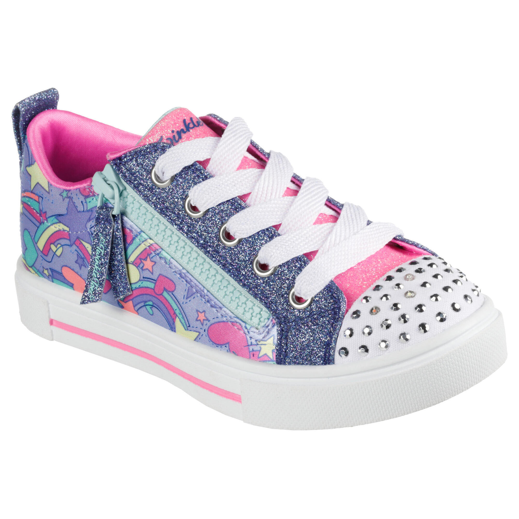 SKECHERS Kids TWINKLE SPARKS RAINBOW SHINES Sneakers Blauw / Veelkleurig 1/5