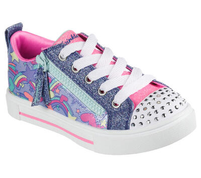 Skechers kids twinkle sparks rainbow shines sneakers blauw / veelkleurig