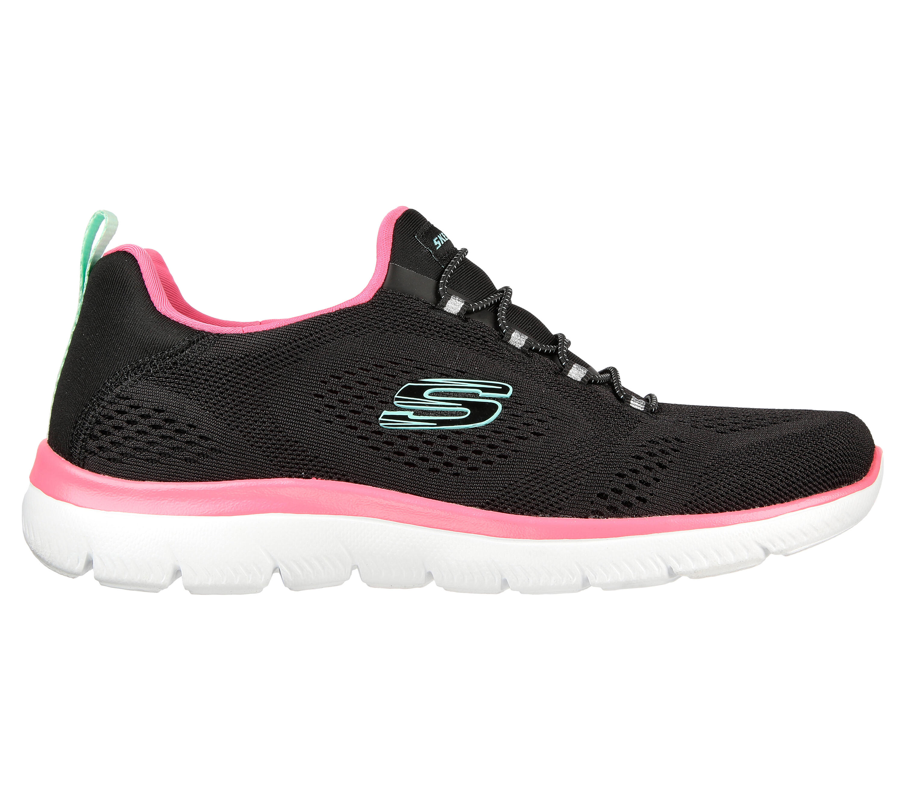 SKECHERS Femmes SUMMITS PERFECT VIEWS Sneakers Noir / Rose vif 5/5