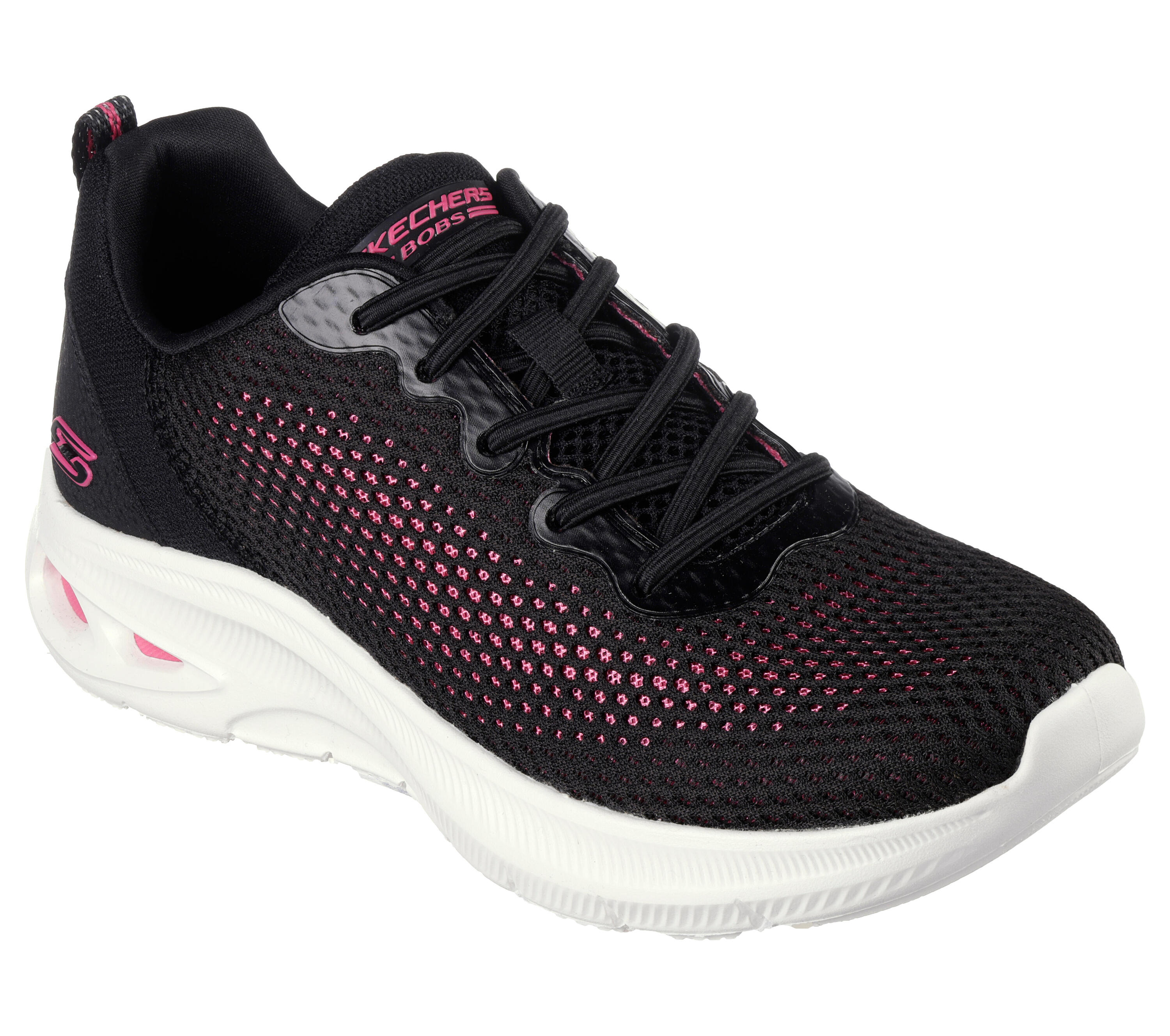 SKECHERS Sneakers Donna BOBS UNITY HINT OF COLOR Nero / Rosato fucsia