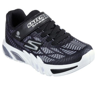 Skechers kids flex-glow elite vorlo sneakers zwart / zilver