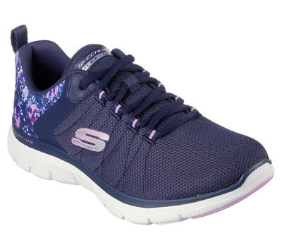 Skechers women flex appeal 4.0 let it blossom sneakers marineblauw / veelkleurig