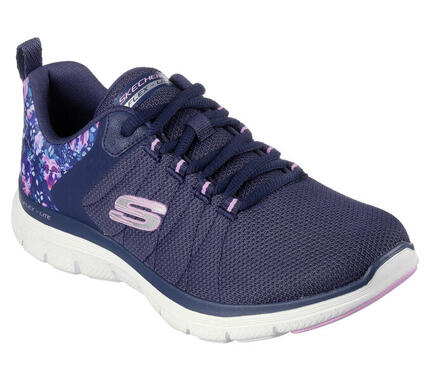 SKECHERS Femmes FLEX APPEAL 4.0 LET IT BLOSSOM Sneakers Bleu marine/Multicolore
