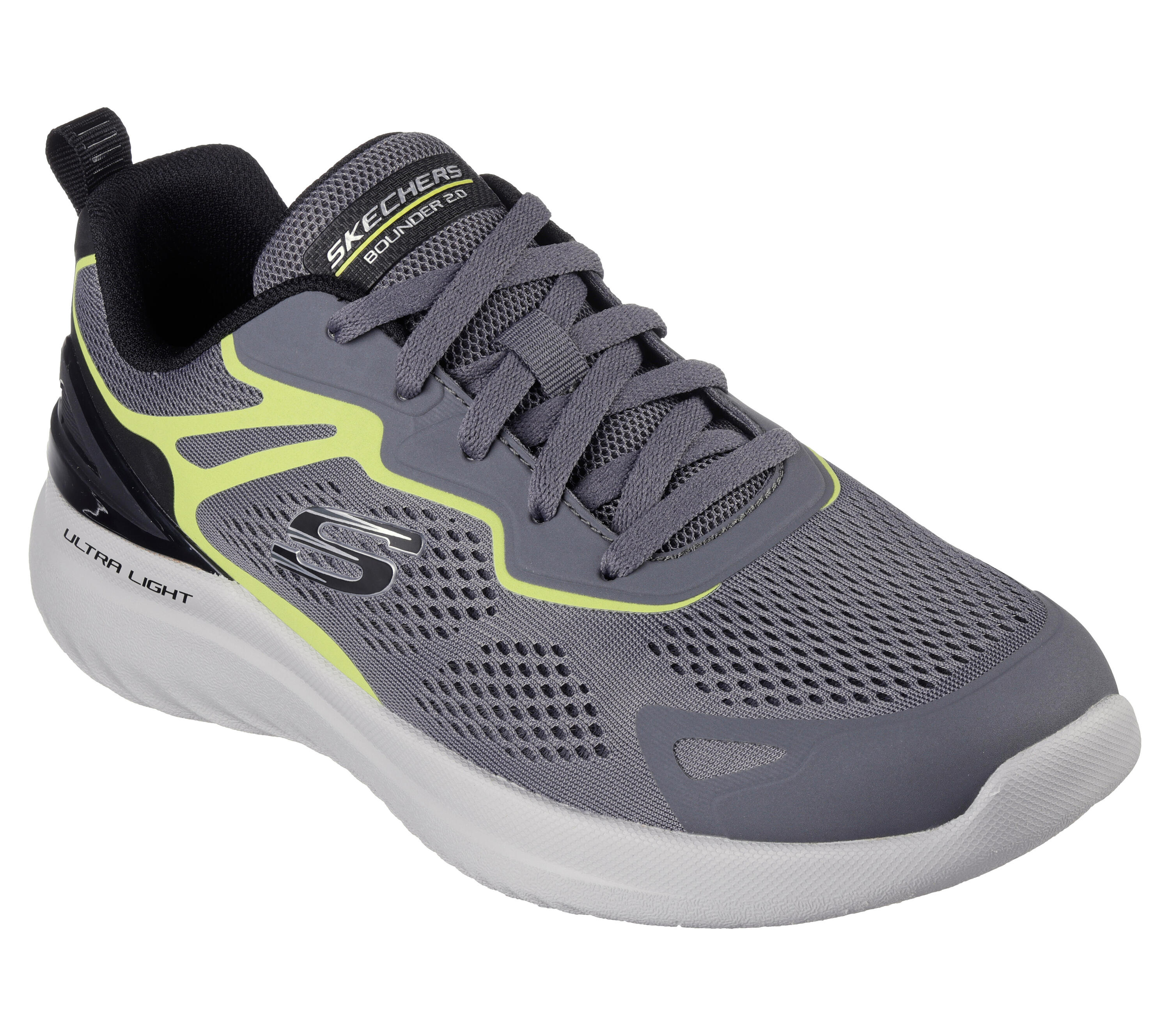 SKECHERS Sneakers Uomo BOUNDER 2.0 ANDAL Grigio scuro / Lime