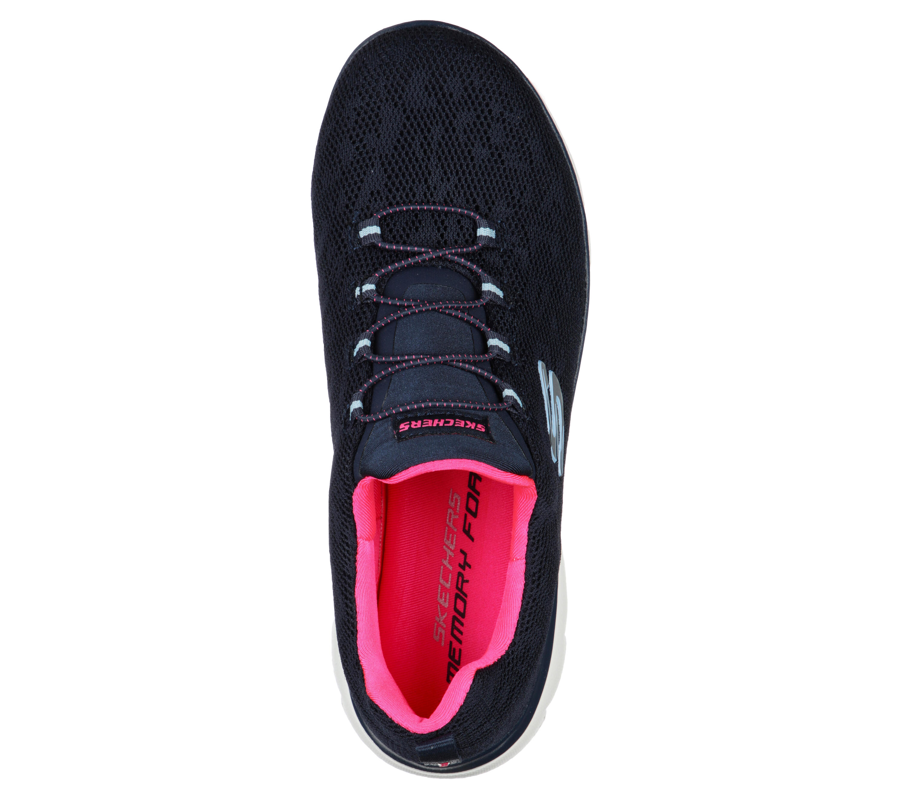 SKECHERS Femmes SUMMITS LEOPARD SPOT Sneakers Bleu marine / Rose vif 2/5
