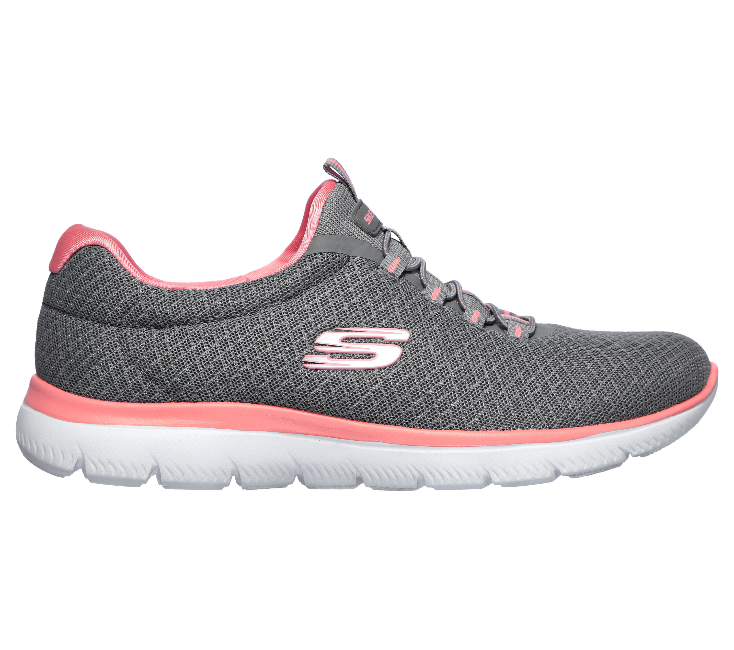 SKECHERS Femmes SUMMITS Sneakers Gris / Rose vif 5/5