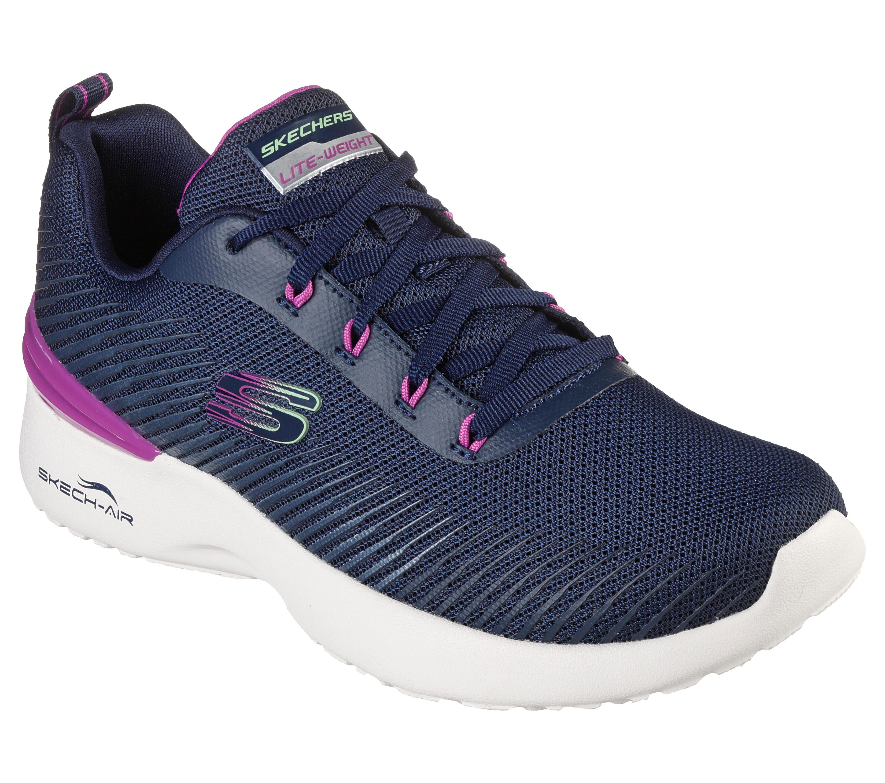 SKECHERS Women's SKECH-AIR DYNAMIGHT LUMINOSITY Sneakers Navy Blue / Purple