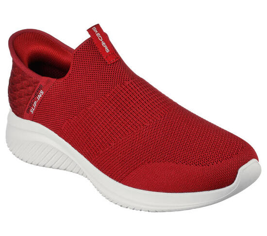 SKECHERS Men ULTRA FLEX 3.0 SMOOTH STEP Slip-on Bourgondië rood