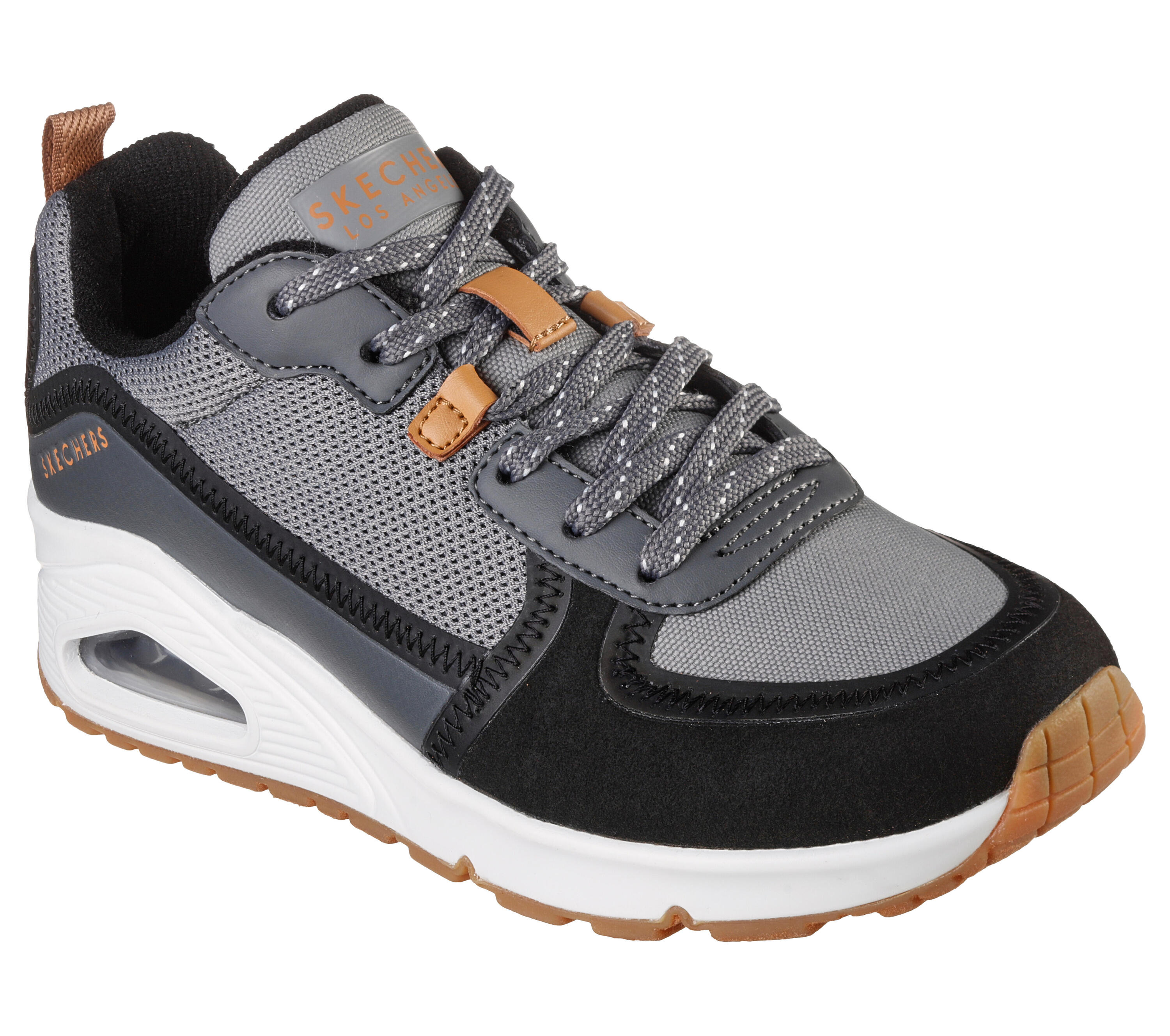 SKECHERS Women's UNO LAYOVER Sneakers Black/Gray