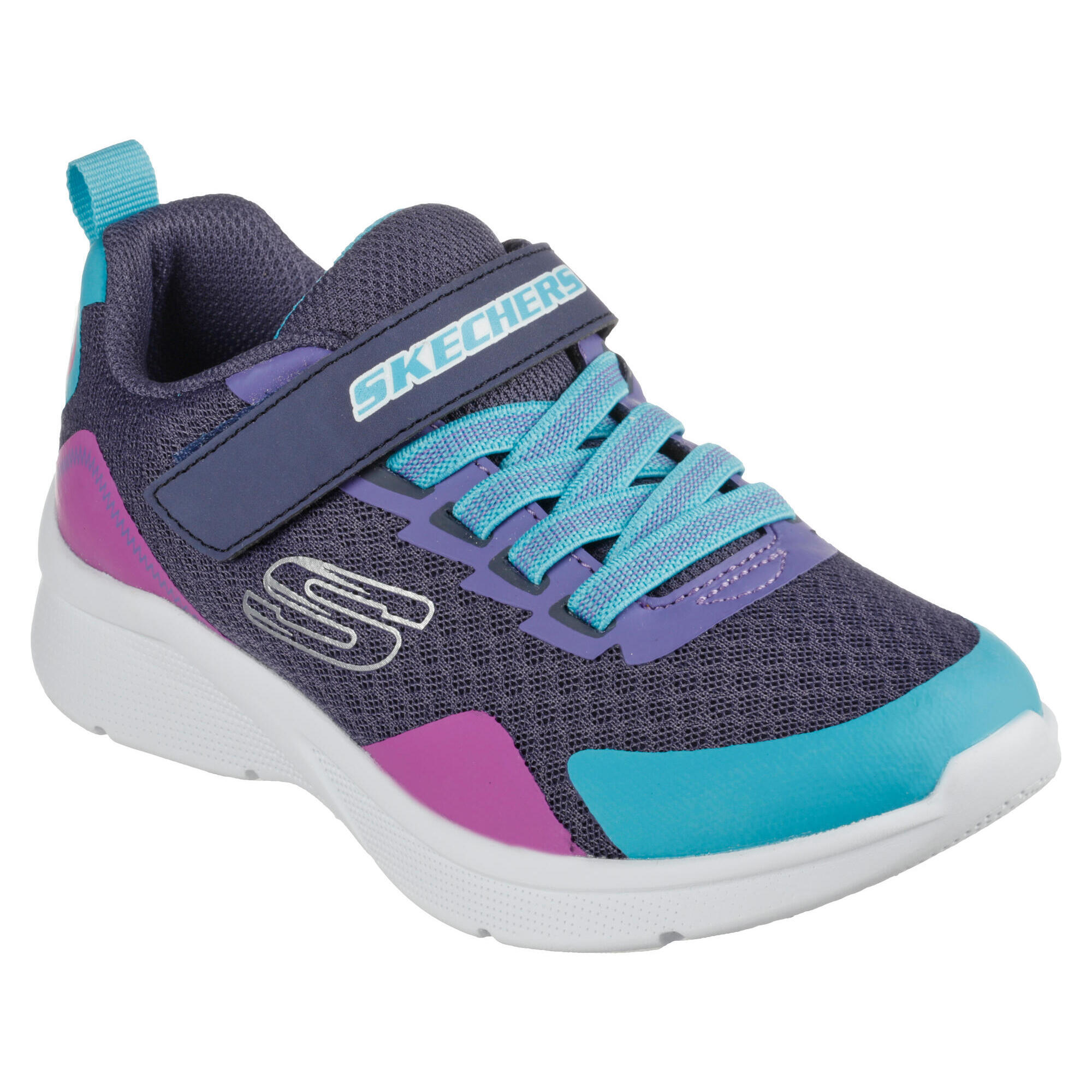 Skechers - Skechers Enfants Microspec Bright Retros Sneakers Gris Foncé / Multicolore - Baskets - Bleu|gris - 27,5 - Decathlon