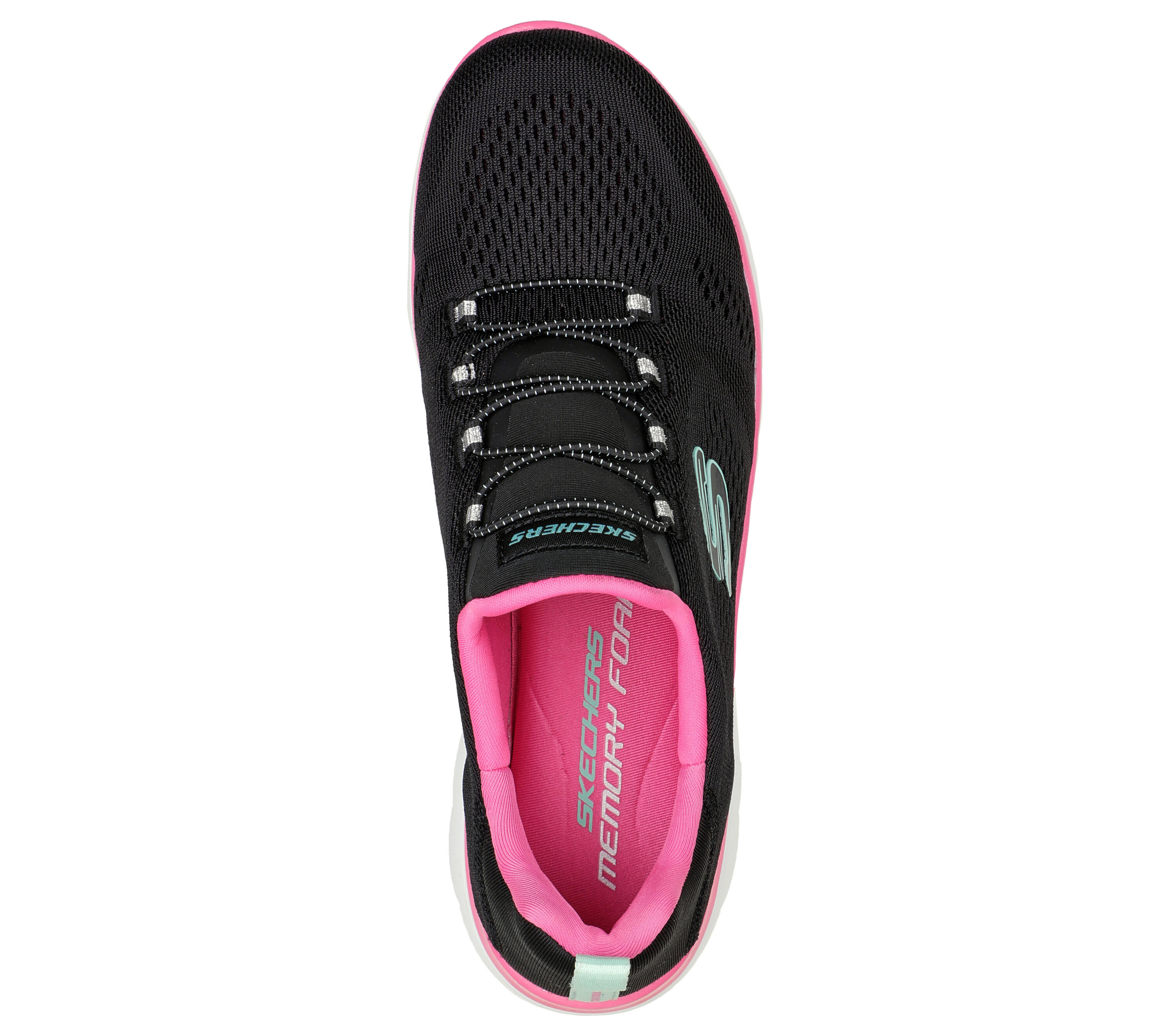 SKECHERS Femmes SUMMITS PERFECT VIEWS Sneakers Noir / Rose vif 2/5