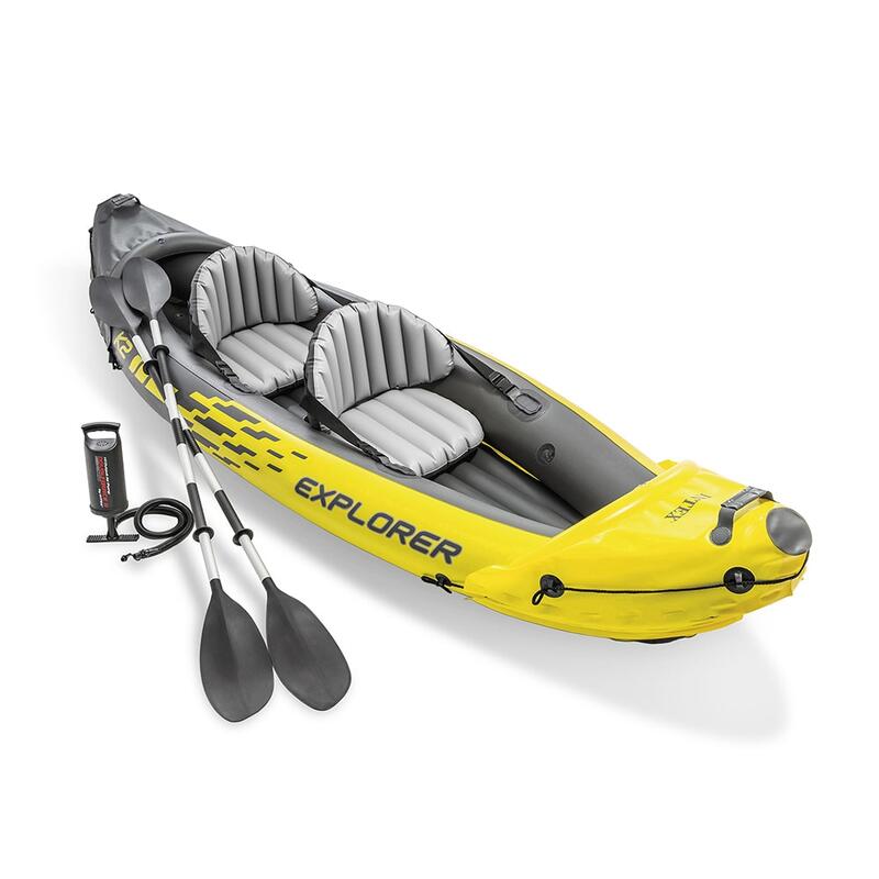 Explorer K2 Inflatable 2-person Kayak Set - Yellow