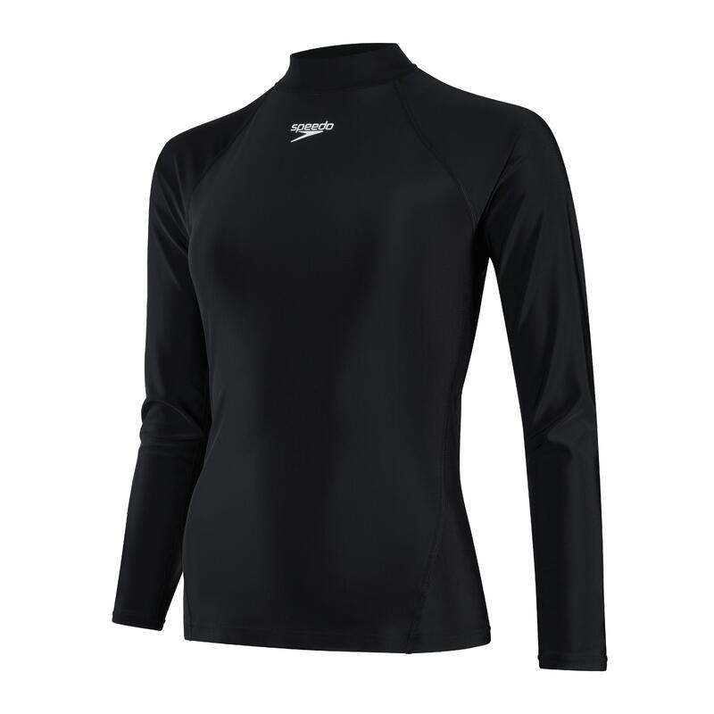 ECO ENDURABRITE LADIES' ESSENTIAL LONG SLEEVE RASH TOP - BLACK