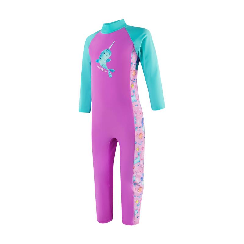 INFANT (AGED 2-6)  ALL-IN-ONE SUN SUIT - PINK