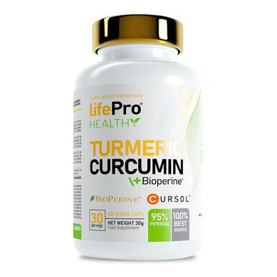 Kurkuma-Curcumin + Bioperin - 60 vegane Kapseln von LifePRO