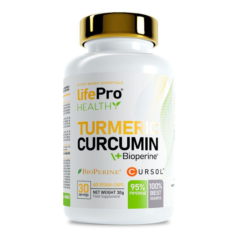 LIFE PRO NUTRITION Kurkuma Curcumine + Bioperine - 60 LifePRO Veganistische capsules