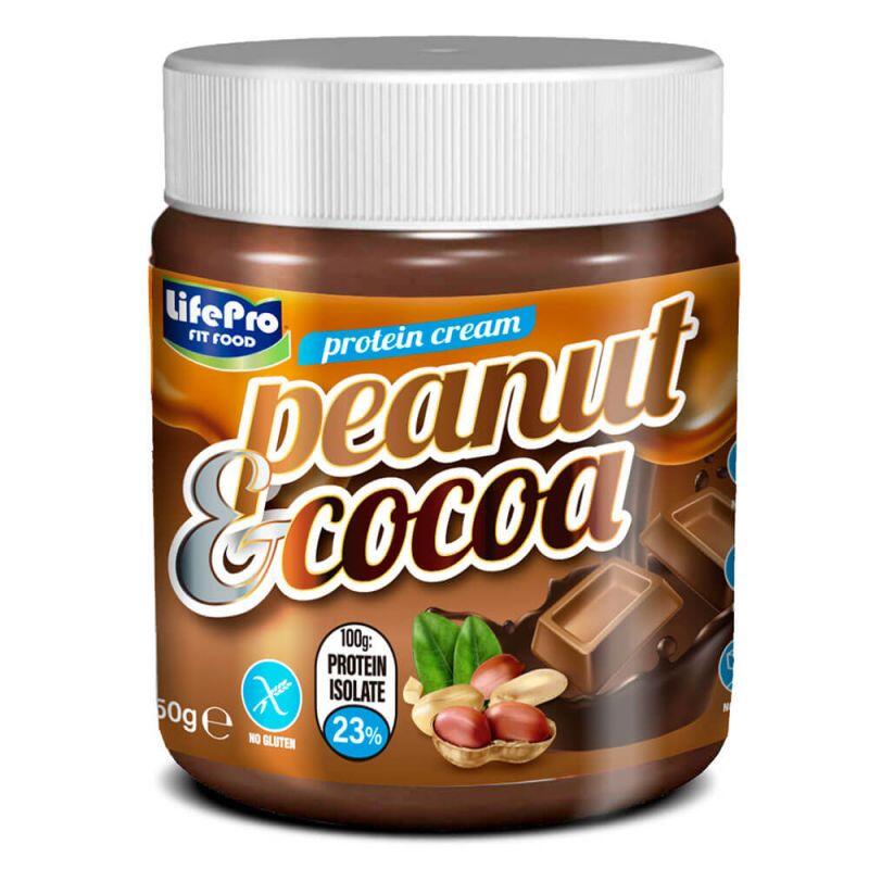 Natillas energéticas Life Pro Fit Food Protein Cream Peanut Cocoa 250g