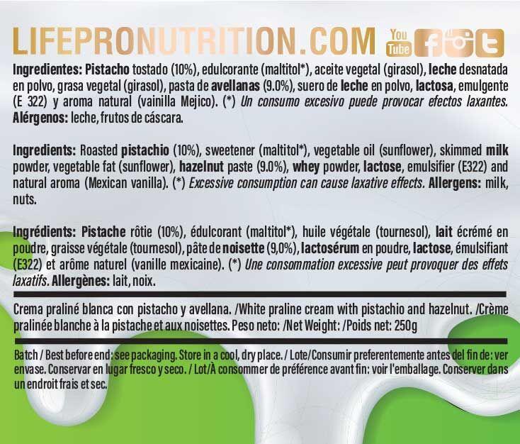 Natillas energéticas Life Pro Fit Food Protein Cream Real Pistachio 250g 3/5