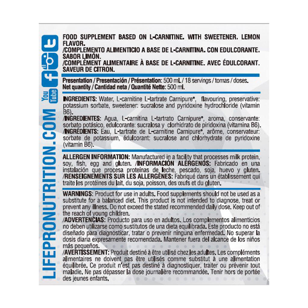 Carnipure® Carnitina Liquida - 500ml Limone LifePRO 2/5