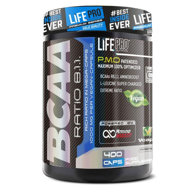 probióticos Life Pro BCAA Pro 8:1:1 1000mg 400 caps.