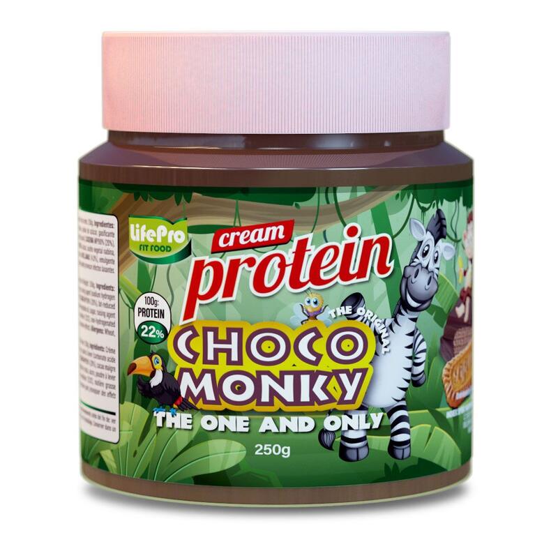Natillas energéticas Life Pro Fit Food Protein Cream Choco Monky 250g