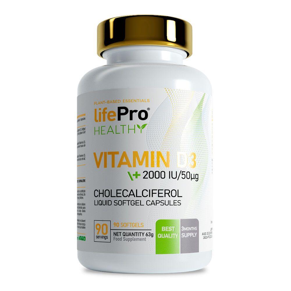LIFE PRO NUTRITION Vitamine D3 2000IU - 90 LifePRO-softgels