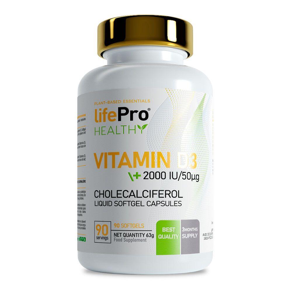 Vitamin D3 2000ui with olive oil 90 Life Pro softgels