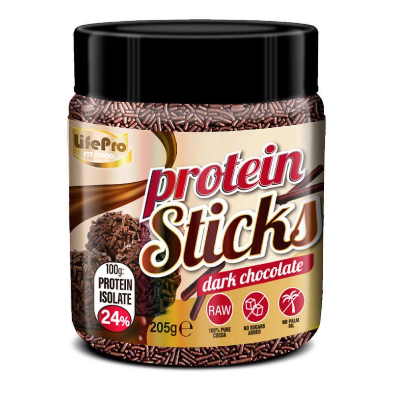 Natillas energéticas Life Pro Fit Food Protein Sticks Dark Chocolate 250g