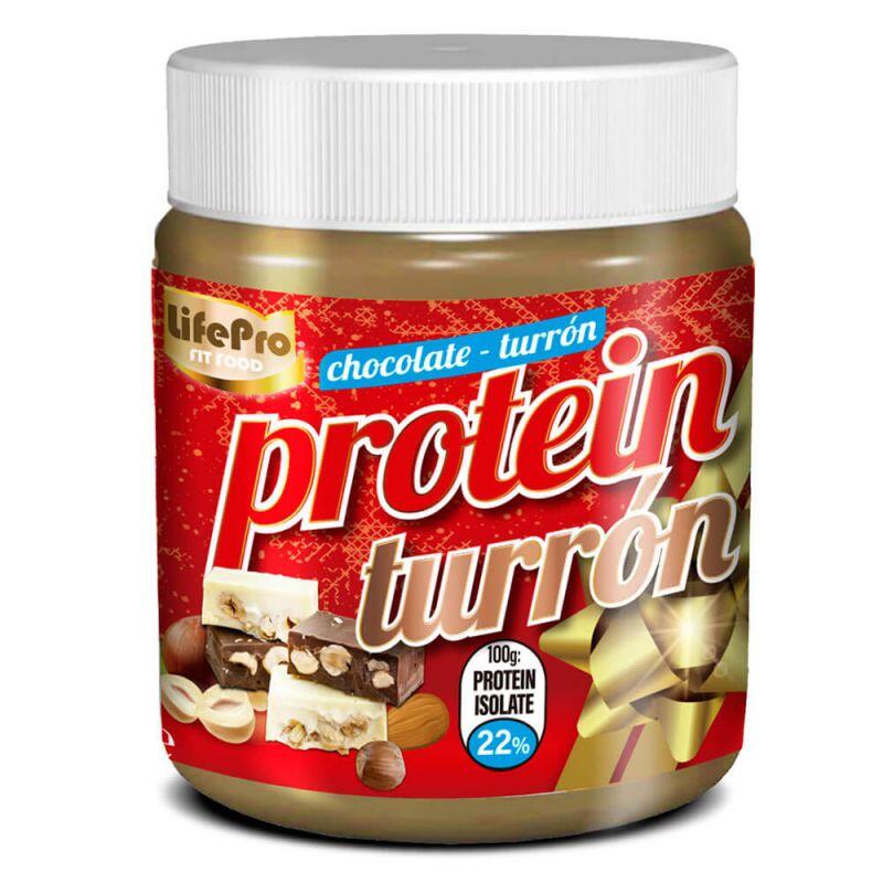 Natillas energéticas Life Pro Fit Food Protein Cream Turron Crunchy 250g