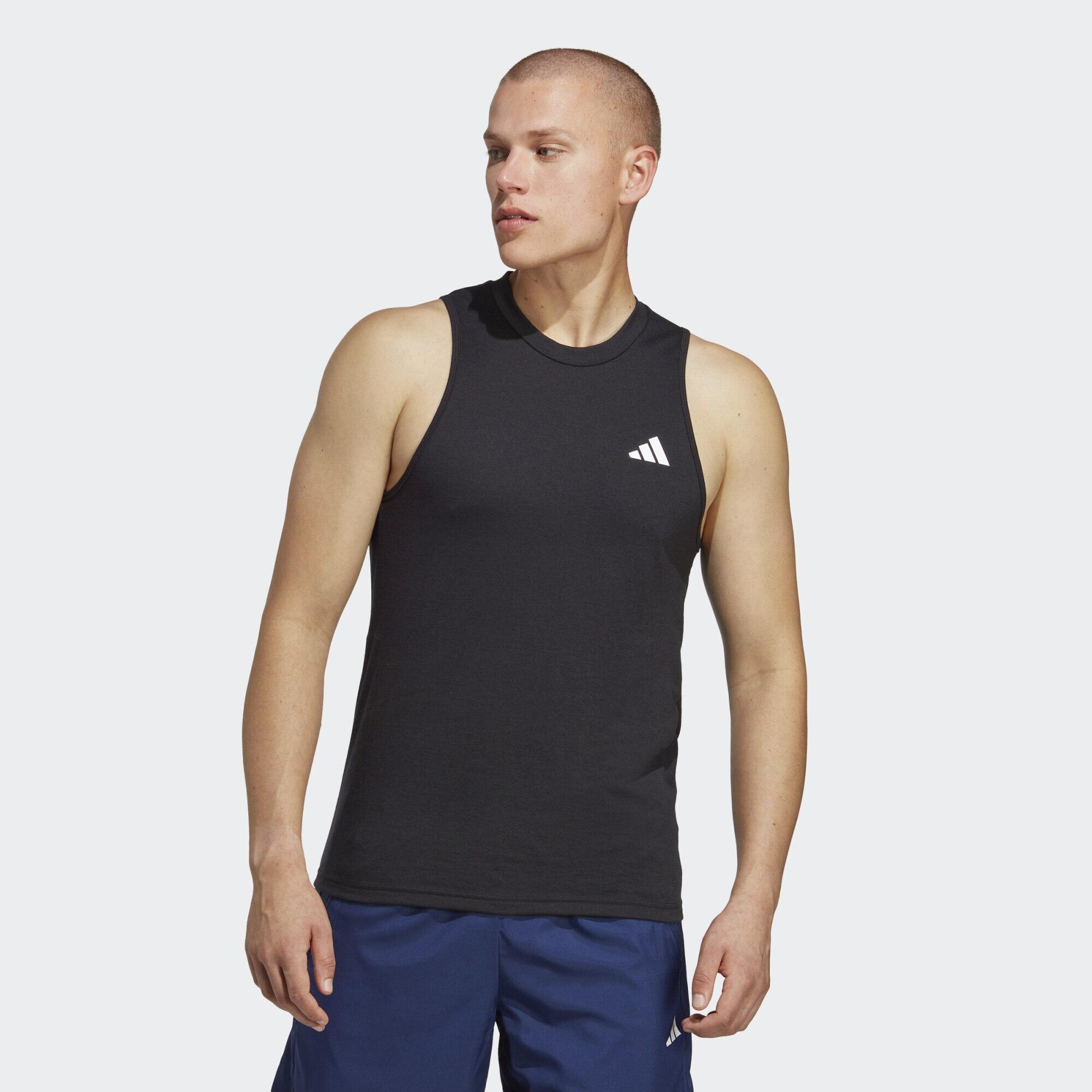 Adidas - T-shirt D'Entraînement Sans Manches Train Essentials Feelready - Sous Maillot Sans Manche - Blanc|noir - 40 M - Decathlon