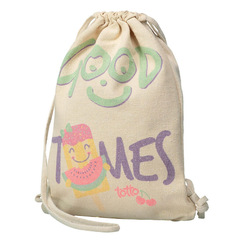 Mochila de cuerdas Eco friendly Good Times Totto Beige 1.74 L