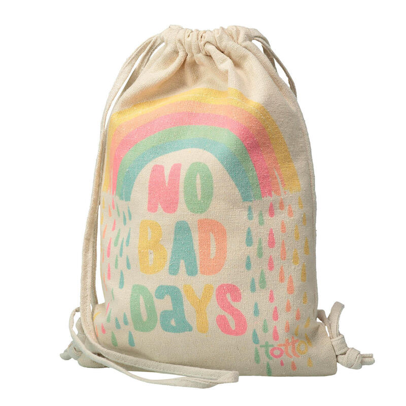 Mochila de cuerdas Eco friendly Rainbow Totto Beige 1.74 L