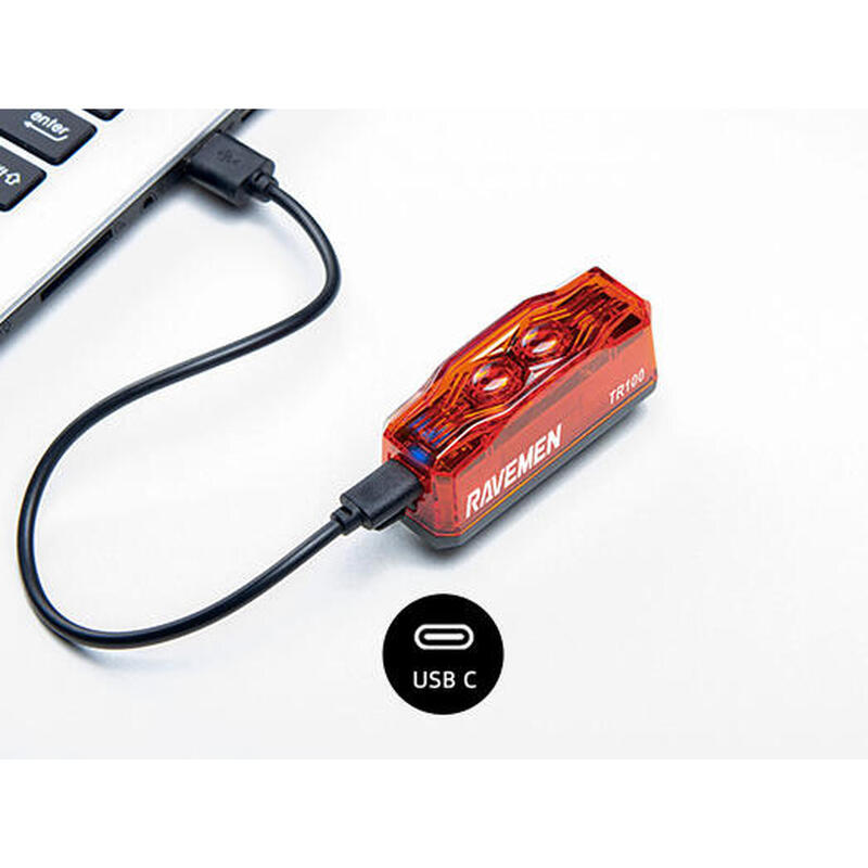 Ravemen TR100 fiets achterlicht USB oplaadbaar – 100 lumen