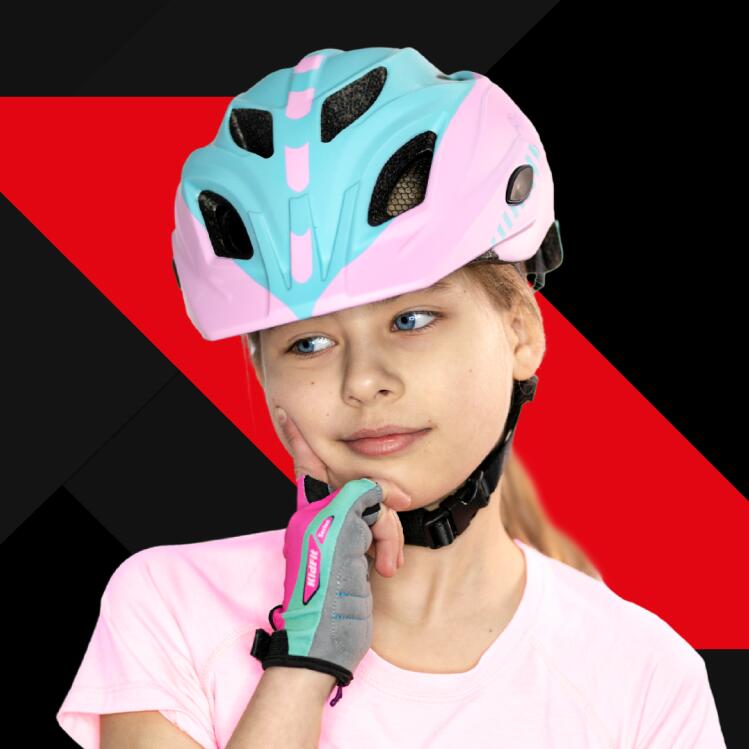 Casque de vélo enfant Rose/Bleu - Filles