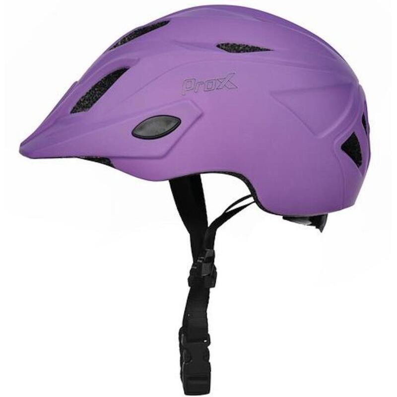 Casque de vélo pour enfants - violet - avec lumières