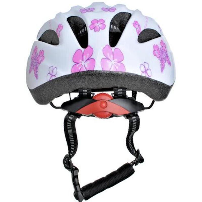 Casque vélo enfant fille - Casque enfant floral blanc/rose