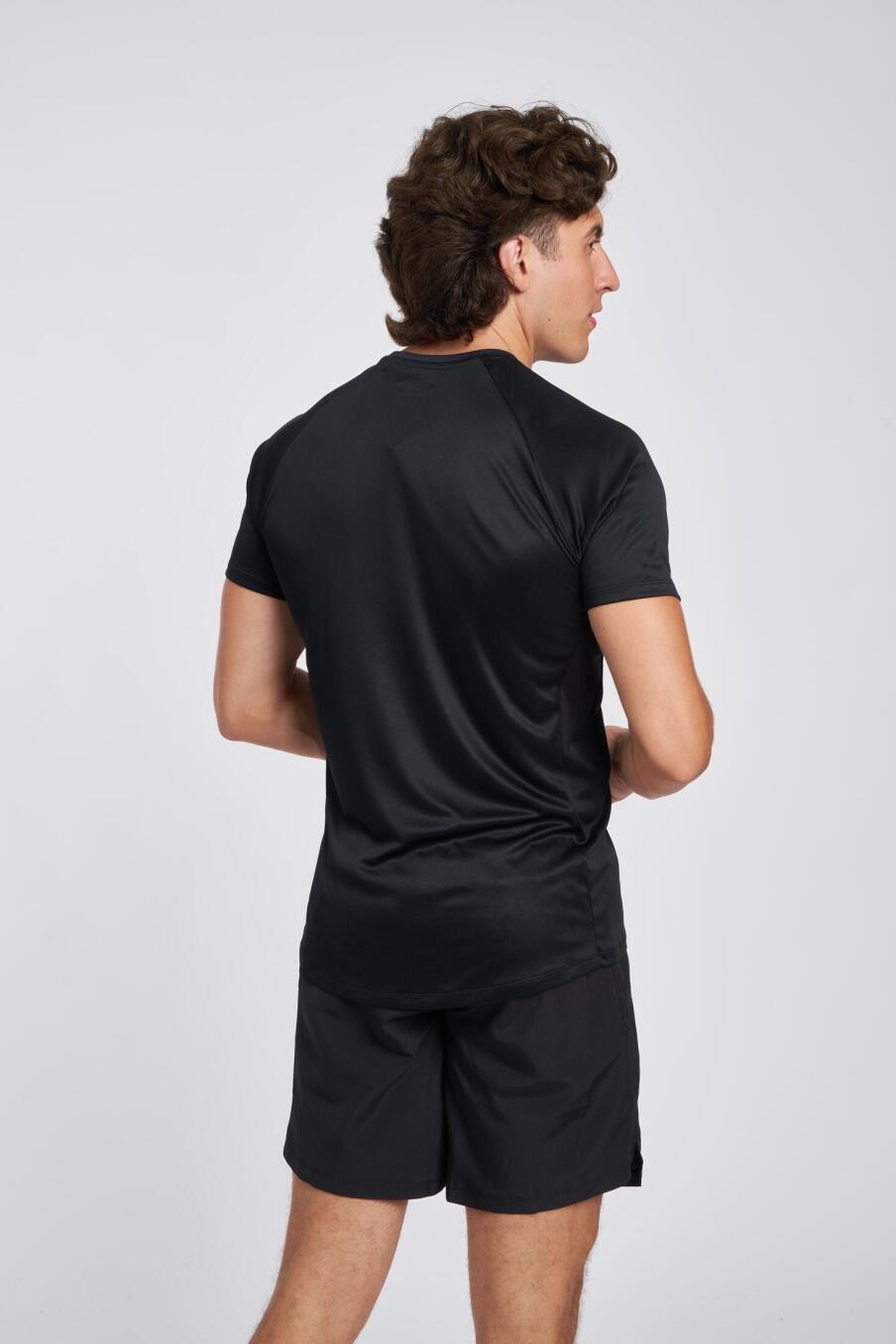 CAMISETA UMBRO PRO TRAINING GRAPHIC NEGRA Y AZUL HOMBRE 3/4