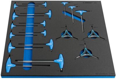 Sos set t-handvat hex. torx sleutel - 560 x 570 x 40 mm / 18 pcs - 2 kg -