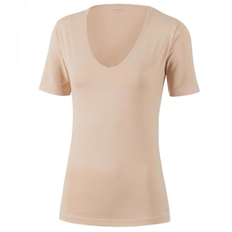 T-shirt con scollo a V in maglia di pelle regolatore di temperatura innovat