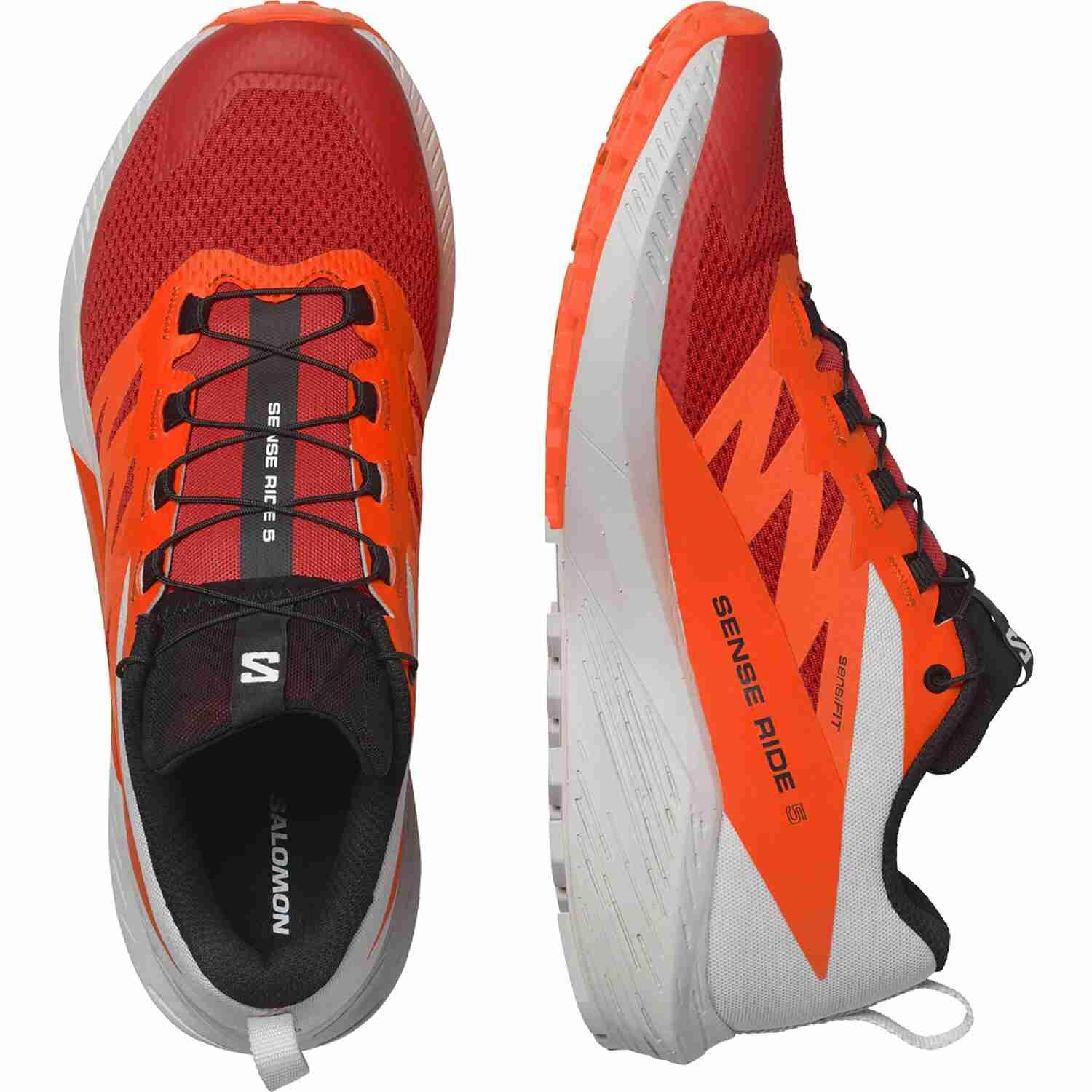 Zapatillas para hombre Salomon Sense ride 5 en color naranja 3/5