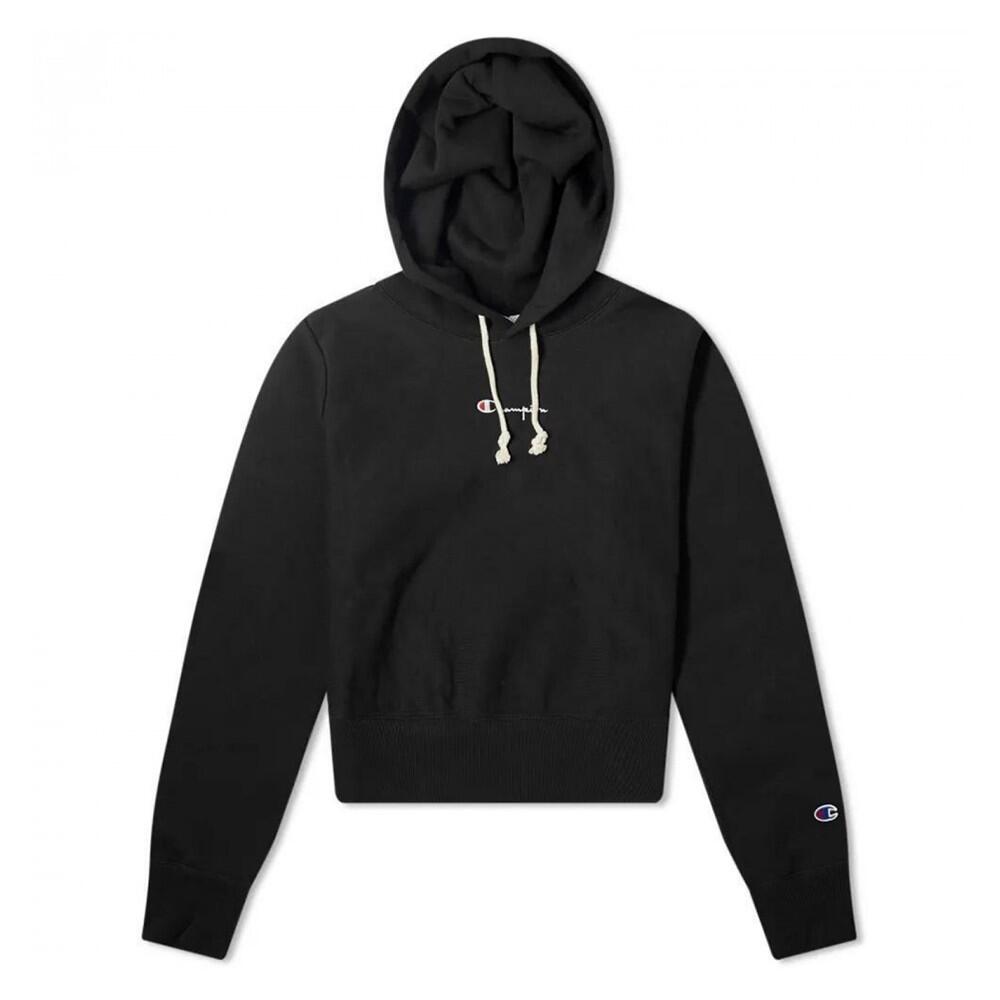 Champion - Reverse Weave Cropped Small Script Logo Hooded  Sweat-shirt Femme - Sweat-shirt - Noir - 38 S - Decathlon