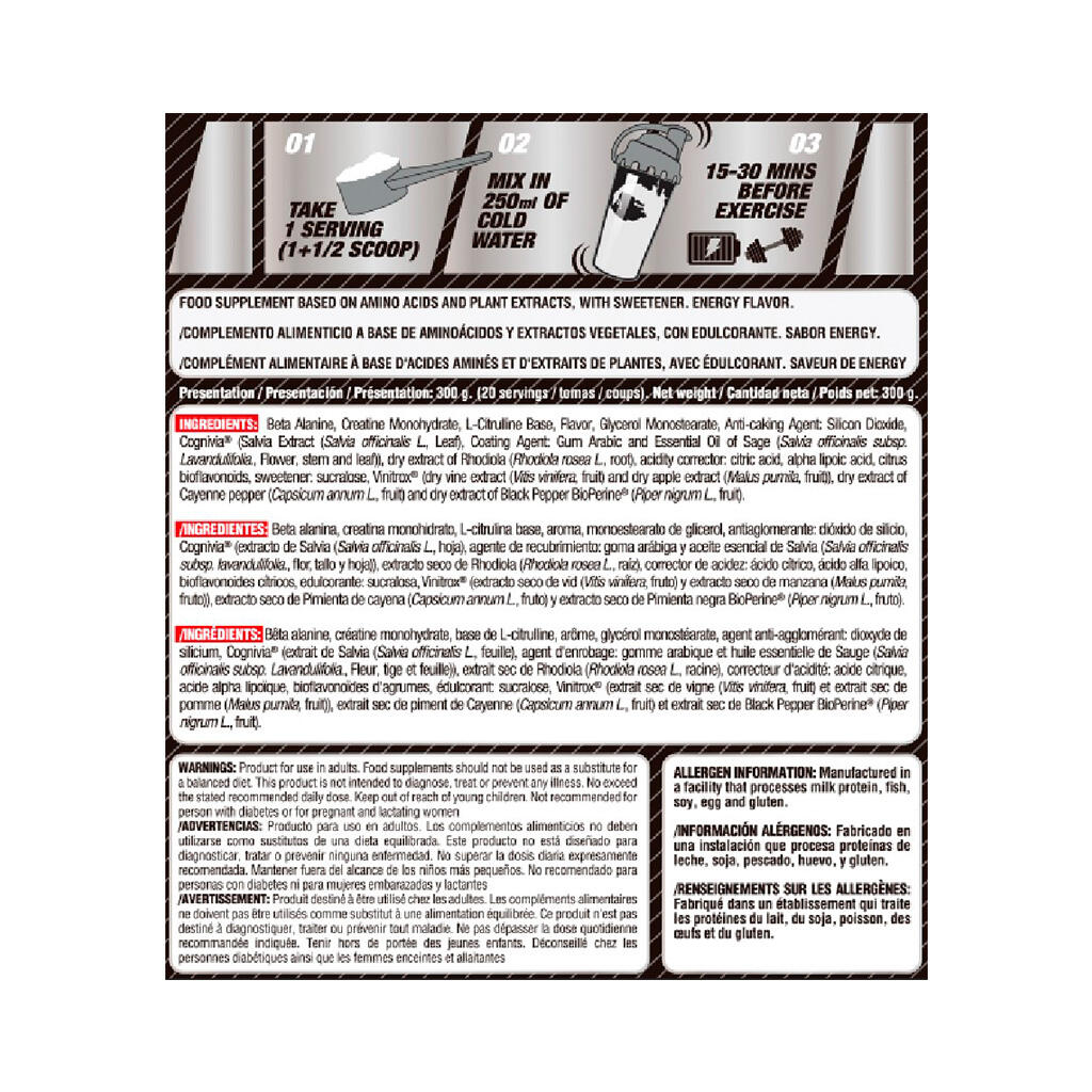Bebida pre-entrenamiento Life Pro New Venom Non Stimulant Pre-workout 300g 3/5